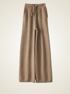LanlyCashmere Drawstring Cashmere Pants Wide Leg Lounge Trousers