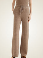 LanlyCashmere Drawstring Cashmere Pants Wide Leg Lounge Trousers
