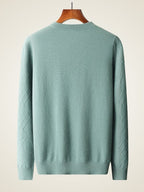 LanlyCashmere Geometric Cashmere Sweater – 100% Soft Knit Crewneck