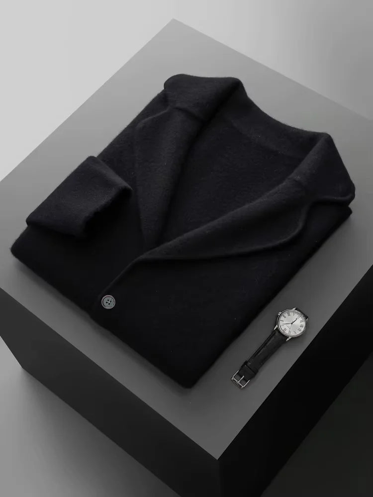 LanlyCashmere Men's Cashmere Blazer and Pants Set Luxury Tracksuit