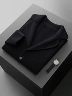LanlyCashmere Men's Cashmere Blazer and Pants Set Luxury Tracksuit
