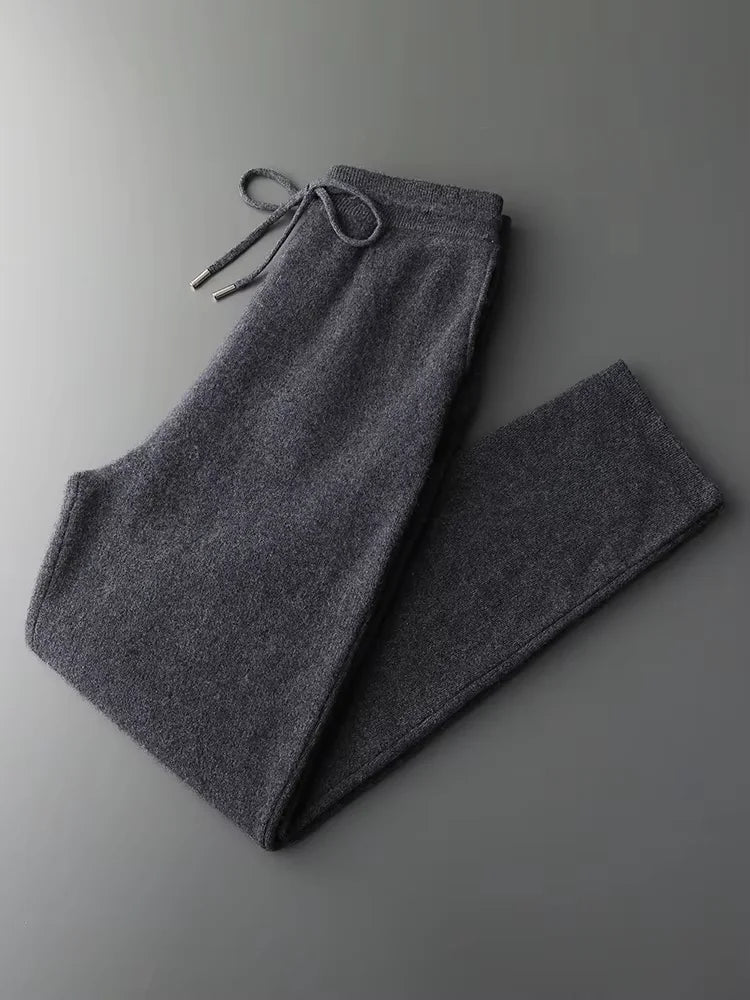 LanlyCashmere Men's Cashmere Blazer and Pants Set Luxury Tracksuit