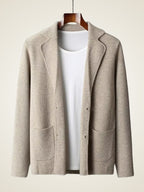 LanlyCashmere Men's Cashmere Blazer and Pants Set Luxury Tracksuit