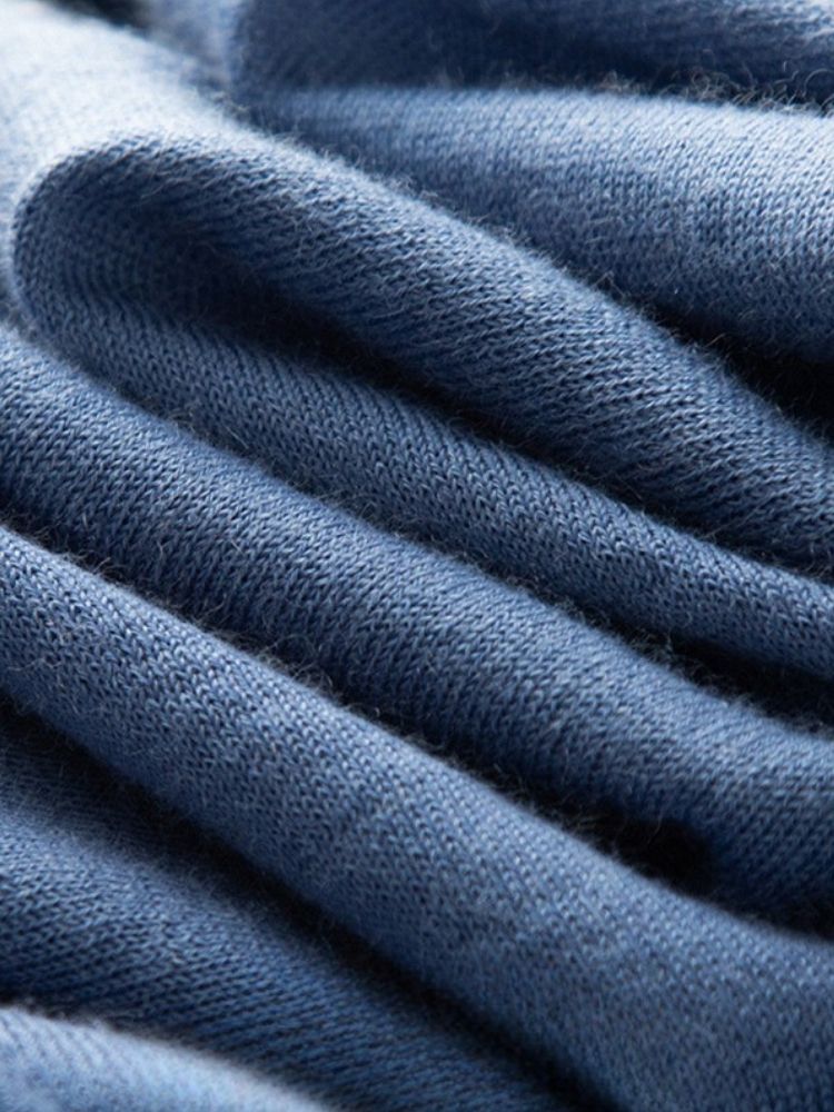 LanlyCashmere Men’s Cashmere Henley Sweater – Fine Knit Button Neck Pullover