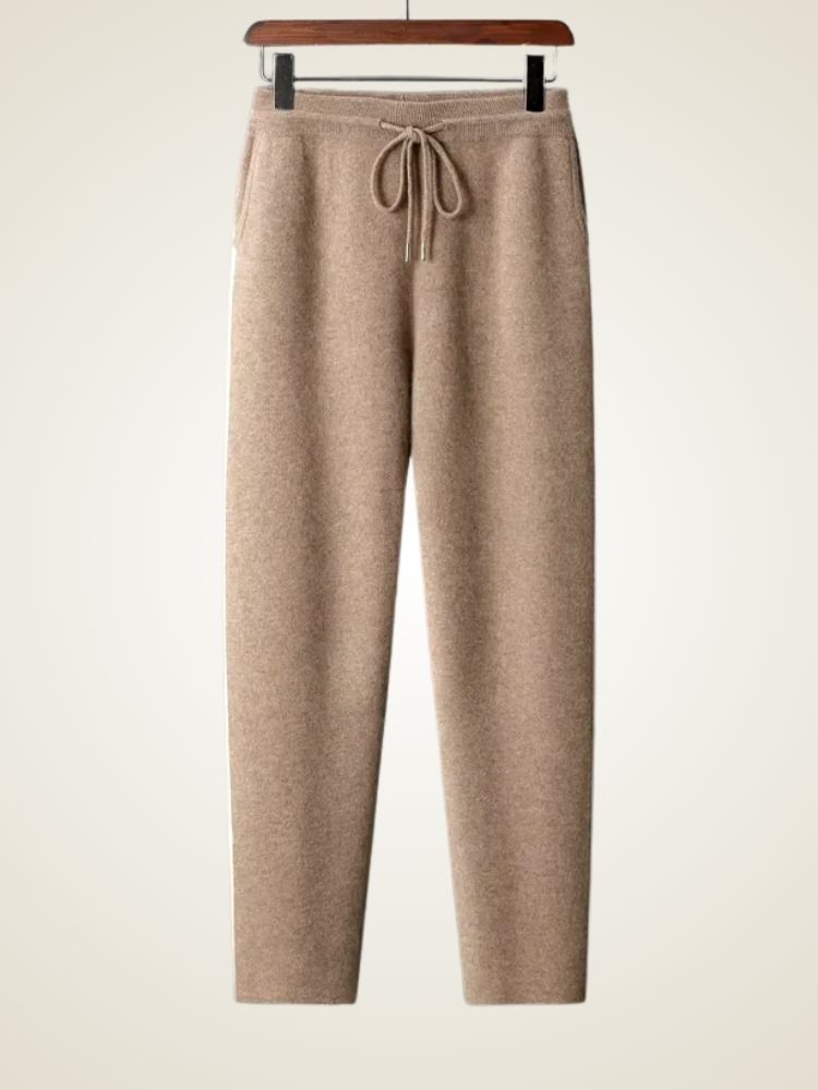 LanlyCashmere Men's Cashmere Hoodie Set Zip Knit Tracksuit