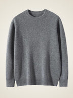 LanlyCashmere Men’s Cashmere Sweater – Classic Crew Neck Knit Pullover
