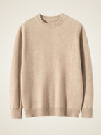 LanlyCashmere Men’s Cashmere Sweater – Classic Crew Neck Knit Pullover