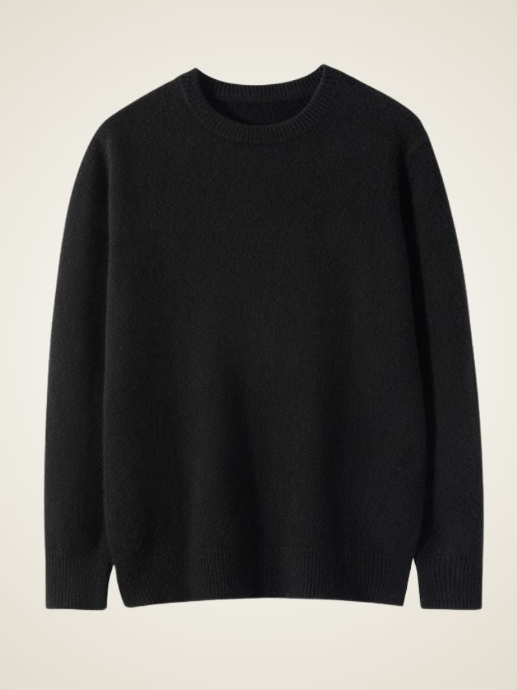 LanlyCashmere Men’s Cashmere Sweater – Classic Crew Neck Knit Pullover