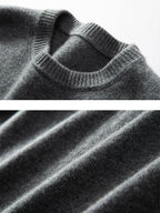 LanlyCashmere Men’s Cashmere Sweater – Classic Crew Neck Knit Pullover