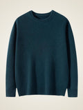 LanlyCashmere Men’s Cashmere Sweater – Classic Crew Neck Knit Pullover