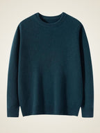 LanlyCashmere Men’s Cashmere Sweater – Classic Crew Neck Knit Pullover