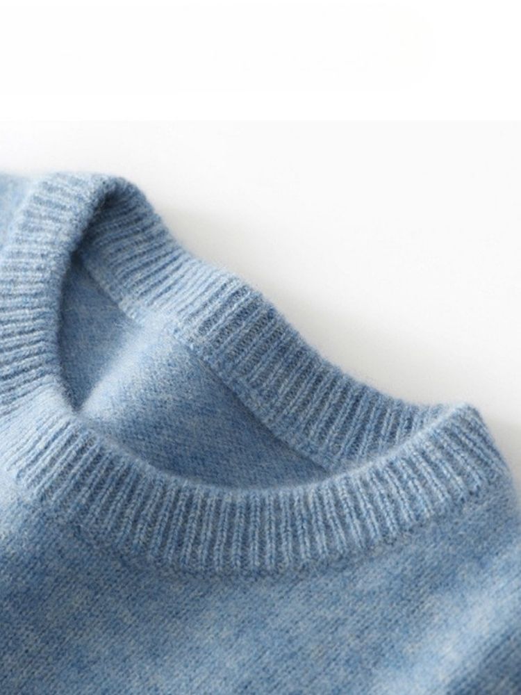 LanlyCashmere Men’s Classic Crew Neck Cashmere Sweater