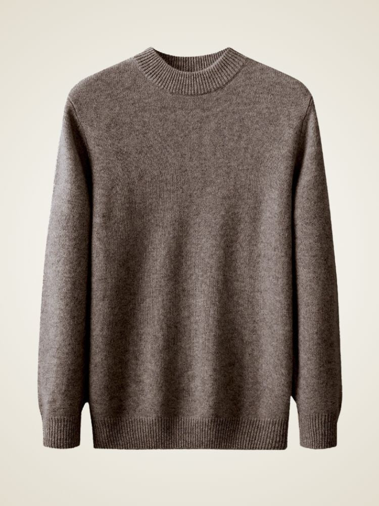 LanlyCashmere Men’s Mock Neck Cashmere Sweater – Lightweight Luxury Knit