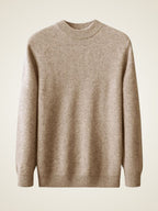 LanlyCashmere Men’s Mock Neck Cashmere Sweater – Lightweight Luxury Knit