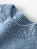 LanlyCashmere Men’s Mock Neck Cashmere Sweater – Lightweight Luxury Knit