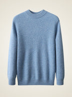 LanlyCashmere Men’s Mock Neck Cashmere Sweater – Lightweight Luxury Knit