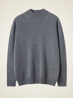 LanlyCashmere Men’s Mock Neck Cashmere Sweater – Lightweight Luxury Knit Pullover