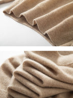 LanlyCashmere Men’s Mock Neck Cashmere Sweater – Lightweight Luxury Knit Pullover