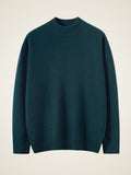 LanlyCashmere Men’s Mock Neck Cashmere Sweater – Lightweight Luxury Knit Pullover