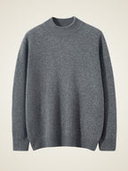 LanlyCashmere Men’s Mock Neck Cashmere Sweater – Luxury Knit Pullover