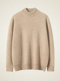 LanlyCashmere Men’s Mock Neck Cashmere Sweater – Luxury Knit Pullover