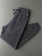 LanlyCashmere Men's Pullover Cashmere Hoodie Set Knit Tracksuit