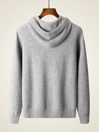 LanlyCashmere Men's Pullover Cashmere Hoodie Set Knit Tracksuit