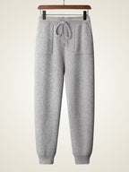 LanlyCashmere Men's Pullover Cashmere Hoodie Set Knit Tracksuit