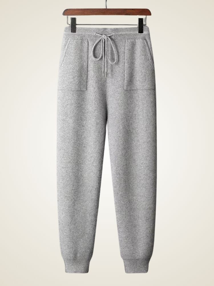 LanlyCashmere Men's Pullover Cashmere Hoodie Set Knit Tracksuit