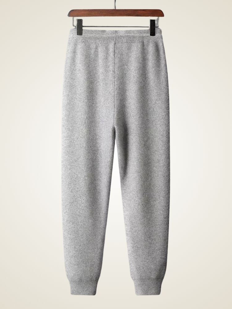 LanlyCashmere Men's Pullover Cashmere Hoodie Set Knit Tracksuit