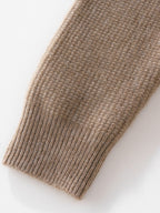 LanlyCashmere Men’s Thick Cashmere Mock Neck Sweater – Textured Knit Pullover