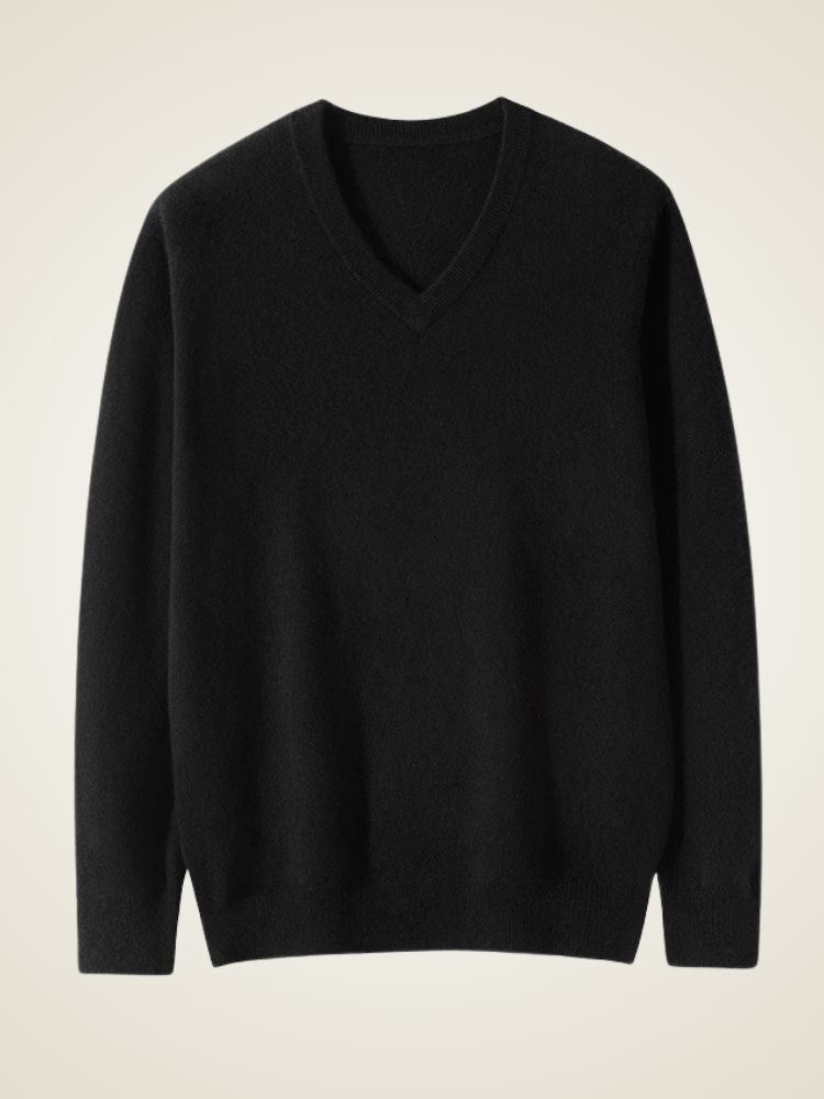 LanlyCashmere Men’s V-Neck Cashmere Sweater – Classic Luxury Knit