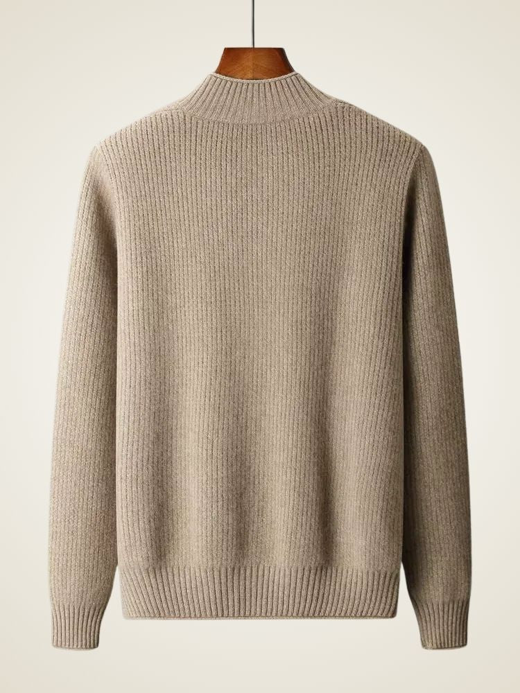 LanlyCashmere Men’s Zip-Up Cashmere Sweater 