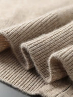 LanlyCashmere Men's Zip Cashmere Sweater Minimal Knit Jacket