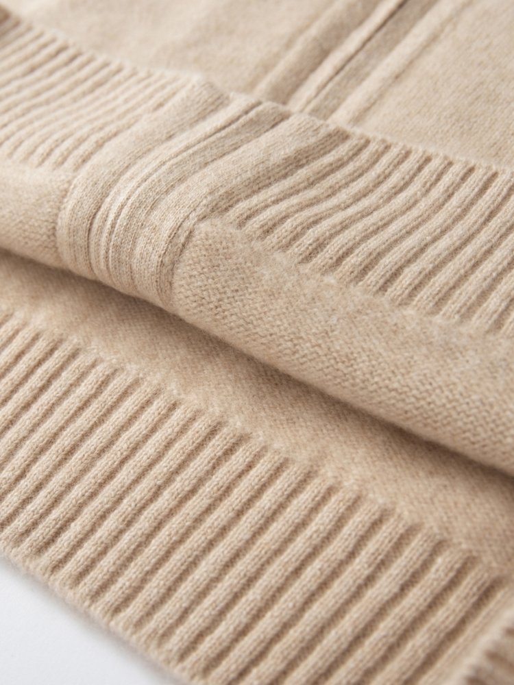 LanlyCashmere Pure Cashmere Zip-Up Hoodie – Luxury Knit Sweater for Women