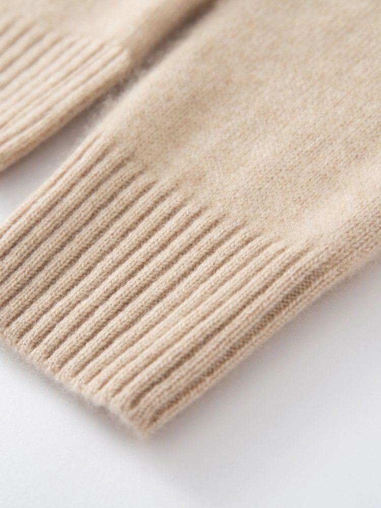 LanlyCashmere Pure Cashmere Zip-Up Hoodie – Luxury Knit Sweater for Women