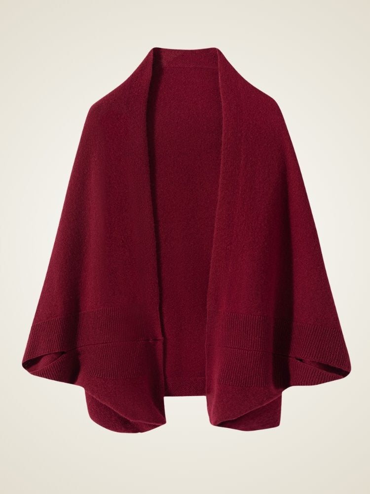 LanlyCashmere Sleeved Cashmere Poncho – Luxury Open Front Wrap for Women