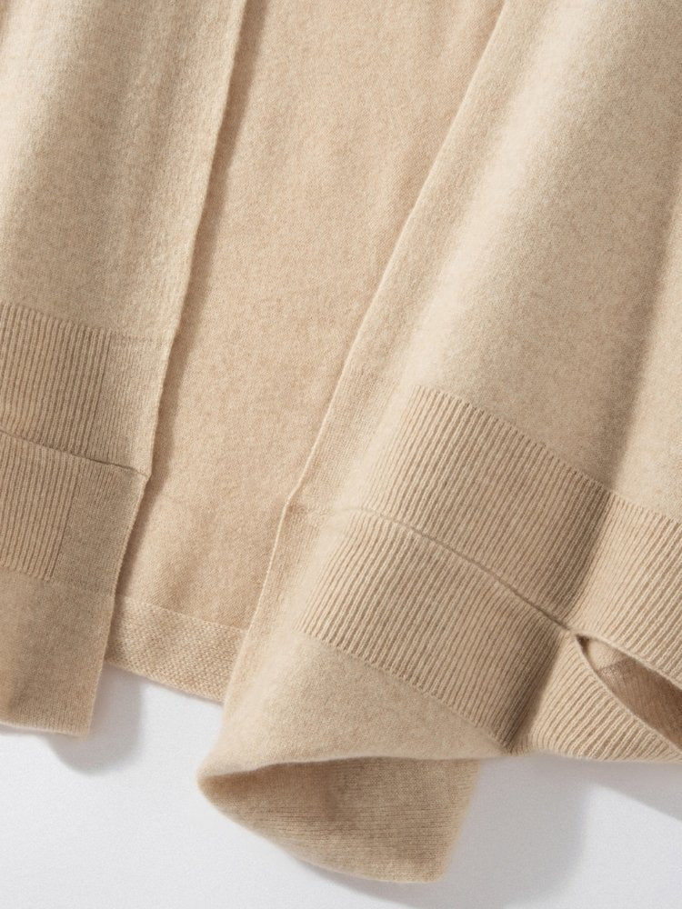 LanlyCashmere Sleeved Cashmere Poncho – Luxury Open Front Wrap for Women