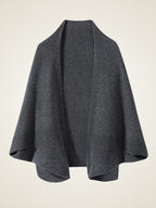 LanlyCashmere Sleeved Cashmere Poncho – Luxury Open Front Wrap for Women