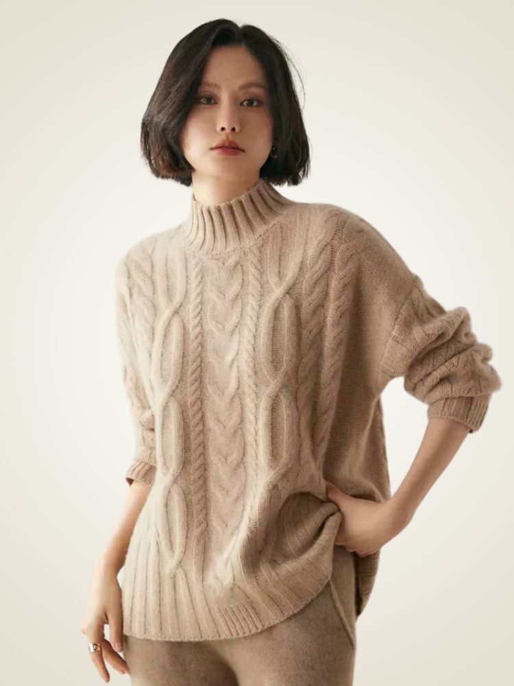 LanlyCashmere Winter Cashmere Sweater Women