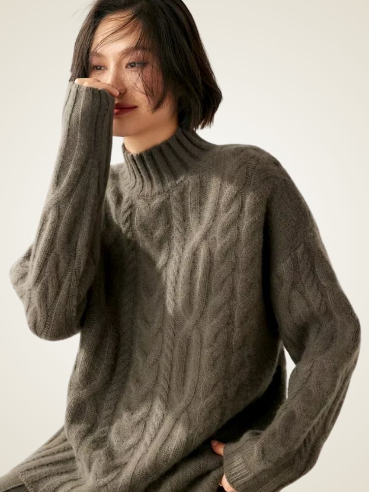LanlyCashmere Winter Cashmere Sweater Women