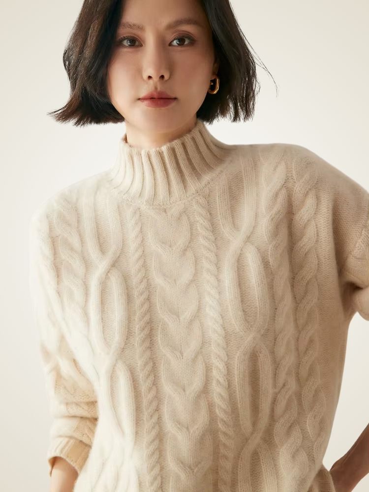 LanlyCashmere Winter Cashmere Sweater Women