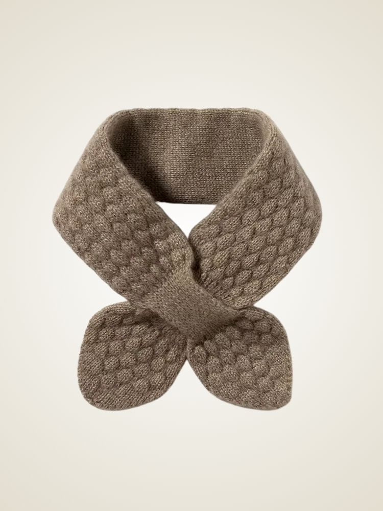 LanlyCashmere Women's Cashmere Honeycomb Knit Neck Warmer Scarf