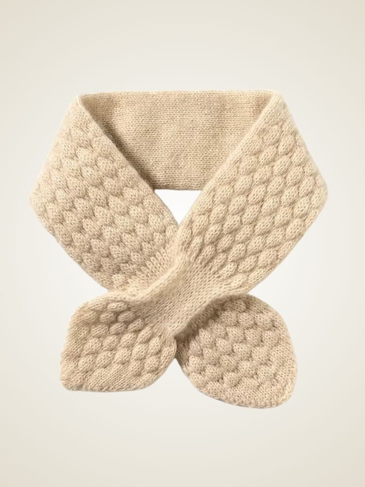 LanlyCashmere Women's Cashmere Honeycomb Knit Neck Warmer Scarf