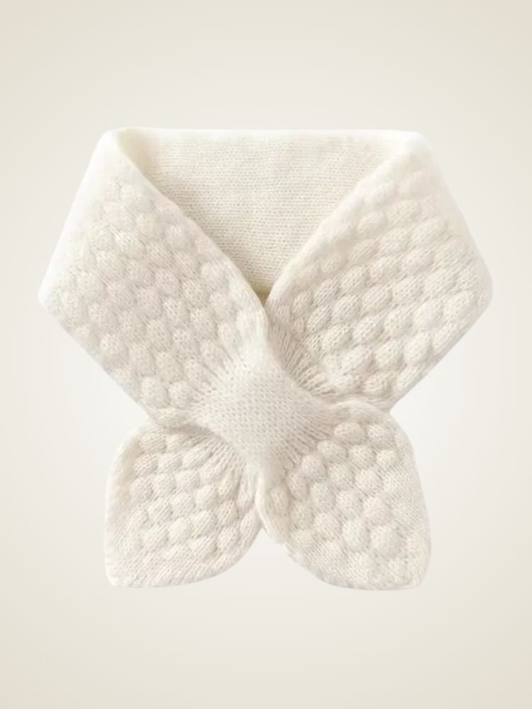 LanlyCashmere Women's Cashmere Honeycomb Knit Neck Warmer Scarf