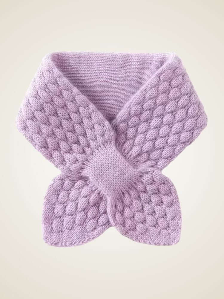 LanlyCashmere Women's Cashmere Honeycomb Knit Neck Warmer Scarf