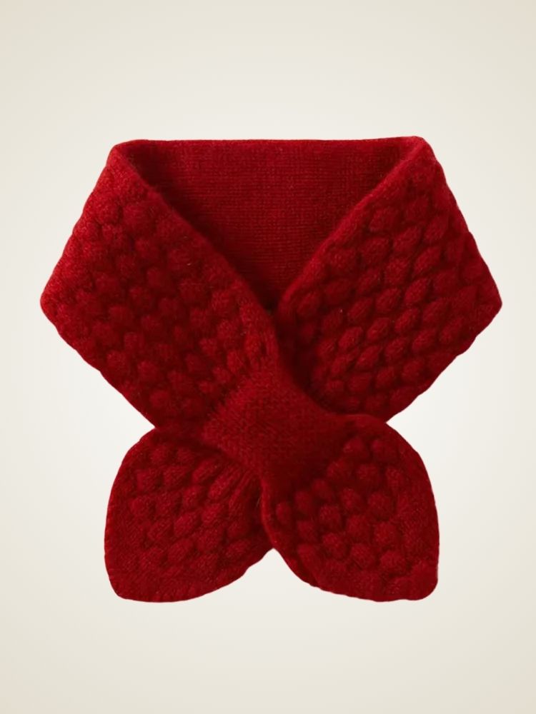 LanlyCashmere Women's Cashmere Honeycomb Knit Neck Warmer Scarf