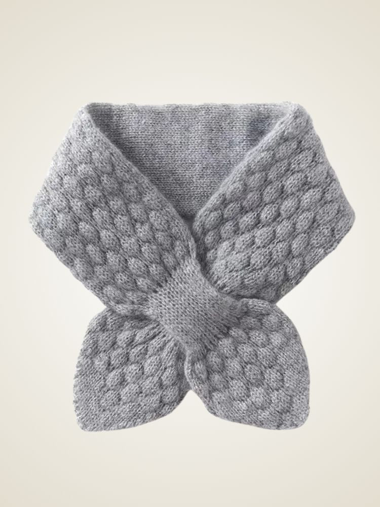 LanlyCashmere Women's Cashmere Honeycomb Knit Neck Warmer Scarf