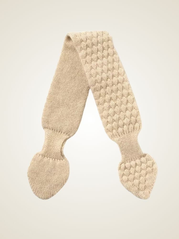LanlyCashmere Women's Cashmere Honeycomb Knit Neck Warmer Scarf