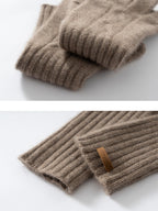 LanlyCashmere Women’s Cashmere Knit Gloves – Soft Warm Long Winter Gloves